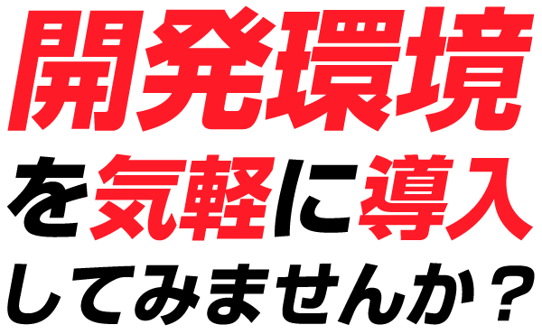 開発環境を気軽に導入してみませんか