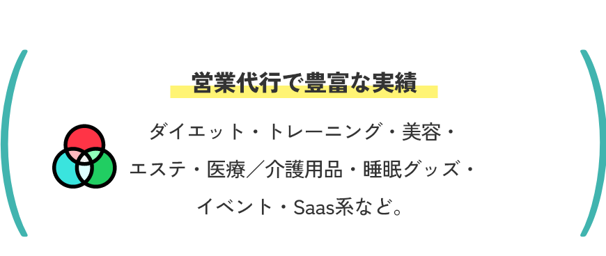 営業代行で豊富な実績