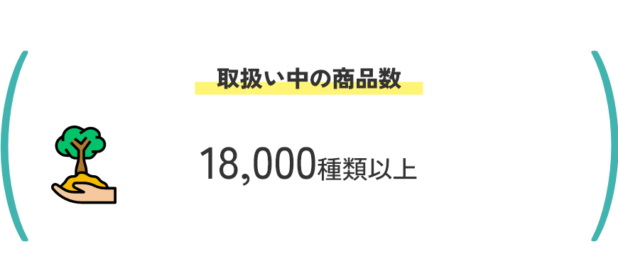 取扱い中の商品数
